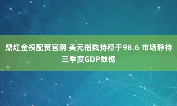 鼎红金投配资官网 美元指数持稳于98.6 市场静待三季度GDP数据